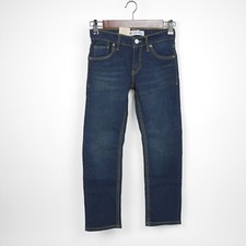 Levi's Boys 8 Regular 511 Slim Fit Dark Wash Blue Jeans Denim Pants Adjust Waist