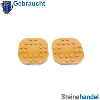 LEGO  6x6 Platte abgerundete Ecken 4 Füße 2 Stück ( 66789 )