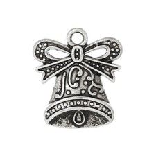 MIXED SET - 6 New CHRISTMAS Charms Tibetan Silver Alloy ONE EACH FREE SHIPPING 