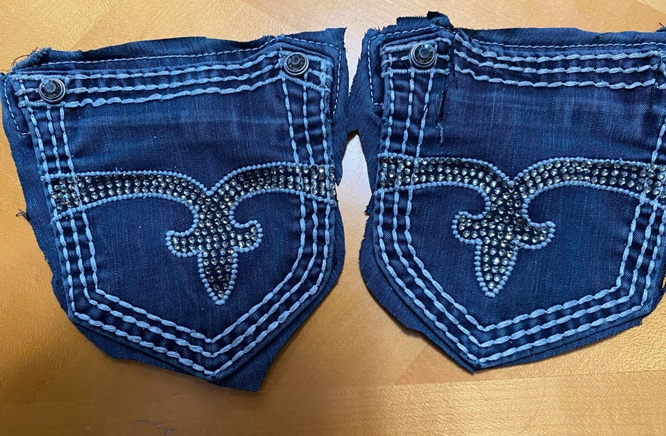 Rock Revival Replacement Buttons (Clear Crystal) Bling & Logo From AIDA Jeans - Image 4 of 4