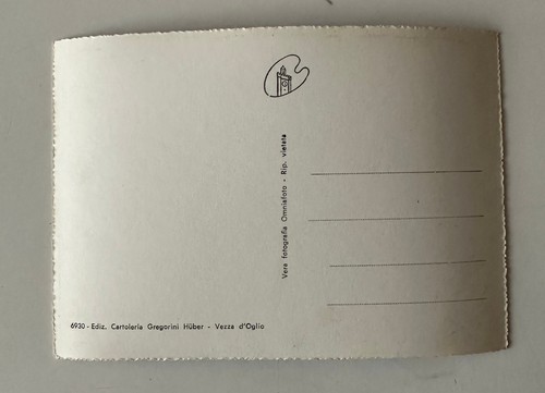 CARTOLINA LOMBARDIA VEZZA D'OGLIO m.1080 VAL PAGHERA IN B/N NON VIAGGIATA - Bild 2 von 2