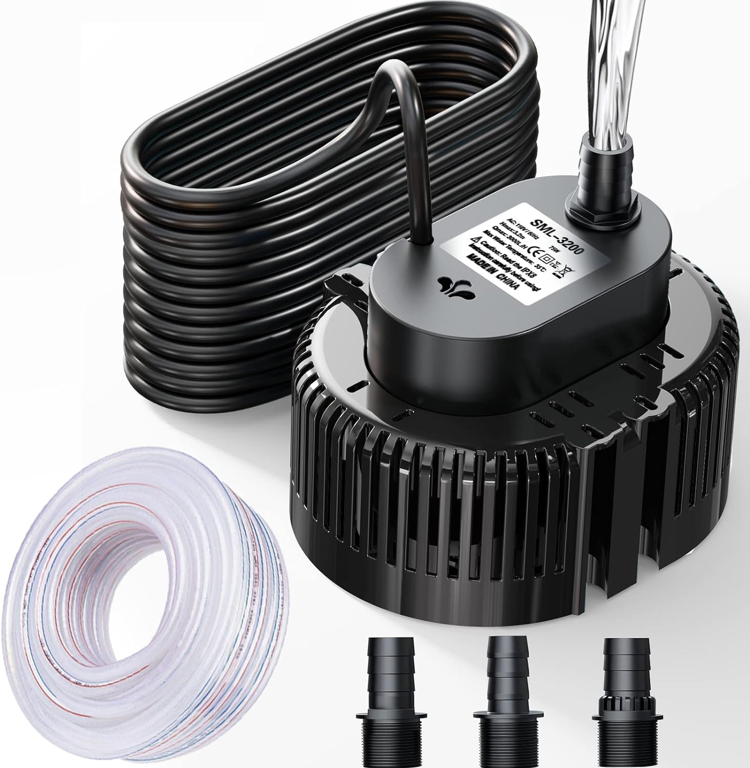 Pompe de jardin submersible pour étang et entretien des bassins extérieurs