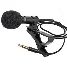 3.5mm Clip On Lavalier Lapel Microphone Hands Free Wired Condenser Mini Mic New