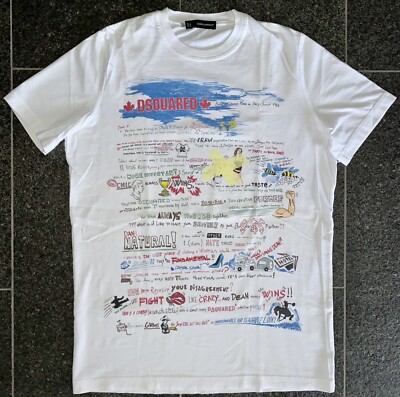 DSQUARED2 S/S 2010 DOODLE S M T-SHIRT SWEATER TEE SHIRT TANK TOP SWEATSHIRT