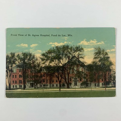 Postcard Wisconsin Fond Du Lac WI St Agnes Hospital 1917 Posted Divided Back