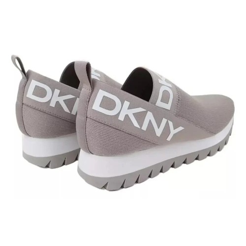 DKNY Ashton Slip On Trainers, Sneakers, In Black and Grey Knit Women’s - Picture 8 of 20