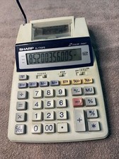 Sharp EL-1750P Printing Calculator - 2 Color - Tax Function 12 Digit. Works 