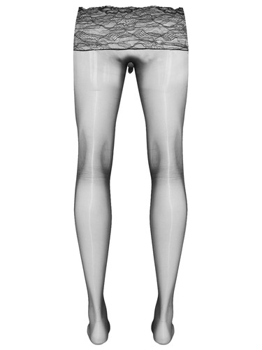 Men's Underpants High Waist Pants See Through Tights Stretchy Pantyhose Shinny - Picture 16 of 77