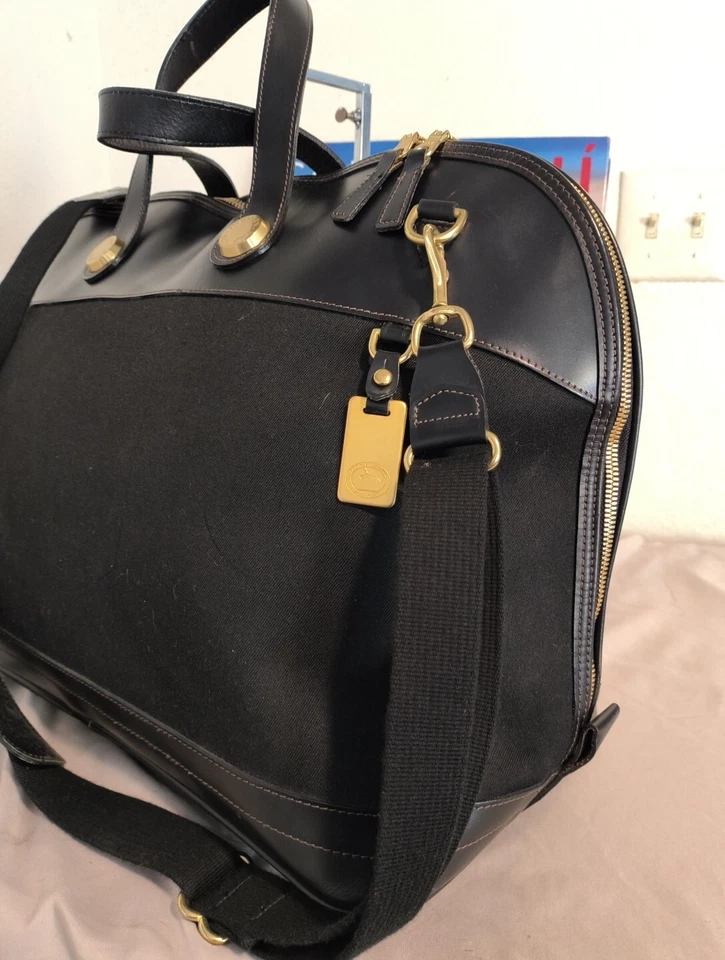 Dooney & Bourke USA Large East West Cabriolet Leather Duffle, Overnight Bag EUC - Image 2 of 4