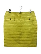 Antonio Melani Women’s Size 6 Gold yellow lined Dot Brocade 20" Shirt