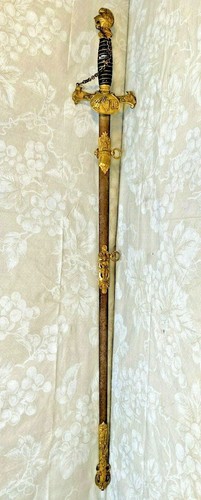 Vintage Knights of Pythias Ceremonial Sword w/ Scabbard Pettibone Bros