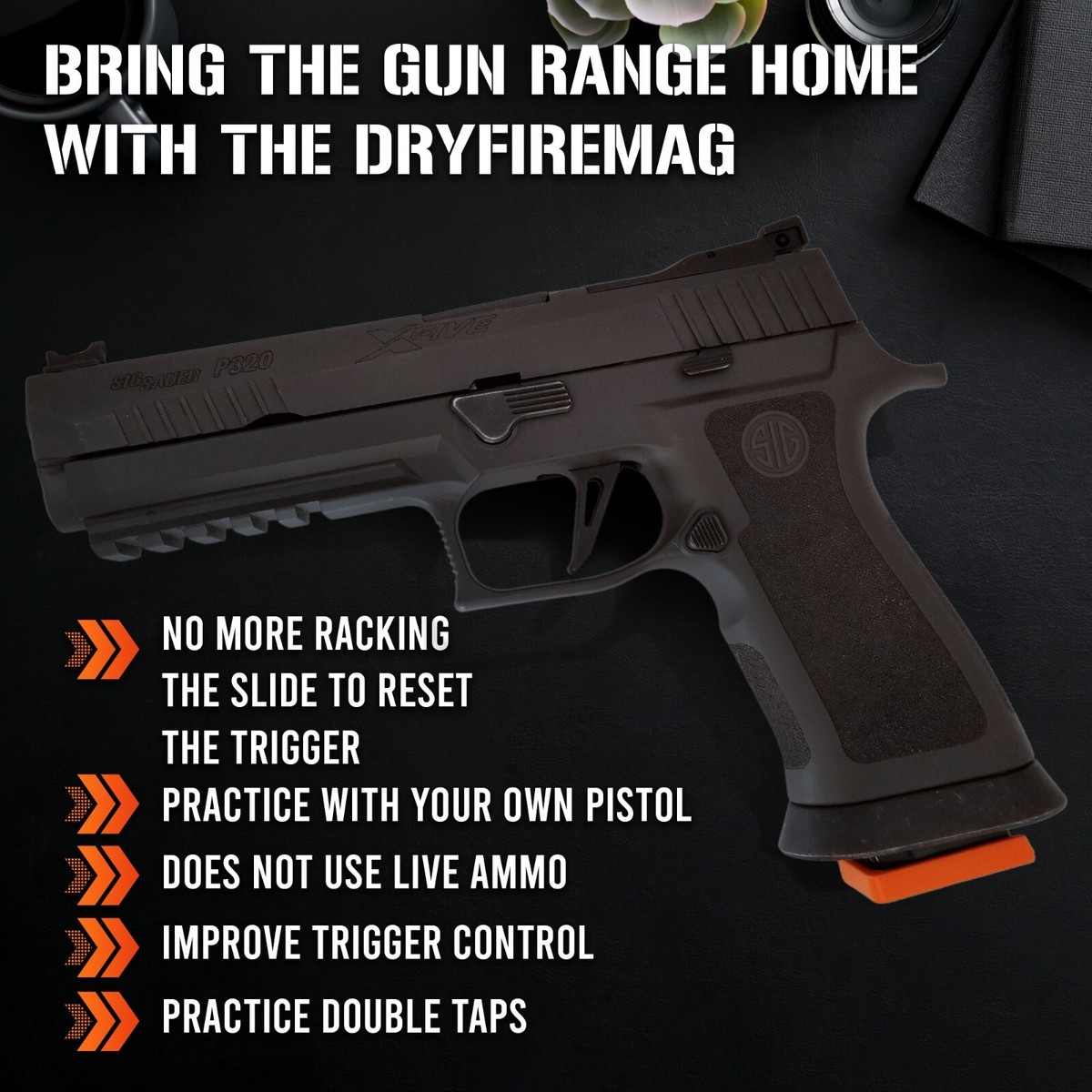 DRYFIREMAG Dry Fire Training Magazine For SIG P320 Series – Trigger Reset Tool, Not Compatible With Lasers