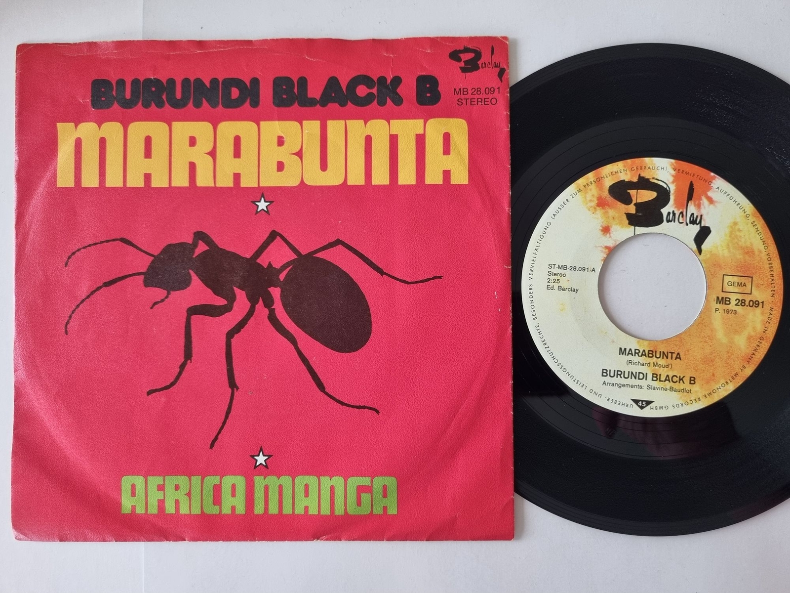 Burundi Black B - Marabunta 7'' Vinyl Germany