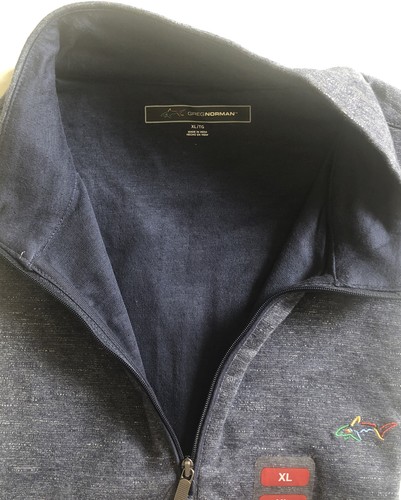 NWT Men’s Navy Blue XLARGE Greg Norman PlayDry 1/4 Zip Golf Pullover - Picture 2 of 4