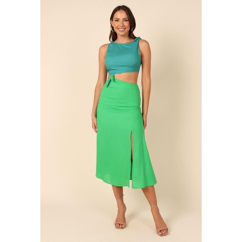 Petal & Pup Dress Gabby Cut Out, Green Splice Size XL | eBay