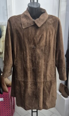 Conbipel leather jacket used women woman size 44 brown LLR140