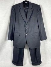 Jos A Bank 2PC Pant Suit Mens 42R Charcoal Wool Cashmere Blend