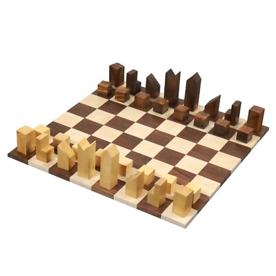 Lanier Graham Combo Schachspiel - Schachfiguren + Schachbrett in goldenem Palisa