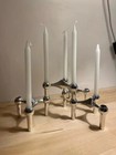 Metal Molecular Structure Candle Holder Nordic Silver Candlestick Centerpiece
