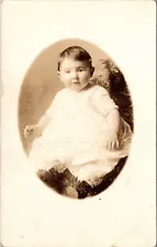Postcard Infant in Christening Dress Real Photo RPPC Unposted