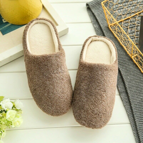Indoor House plush Soft Cute Cotton Women Slippers Non-slip Slides For Bedroom - Picture 11 of 16