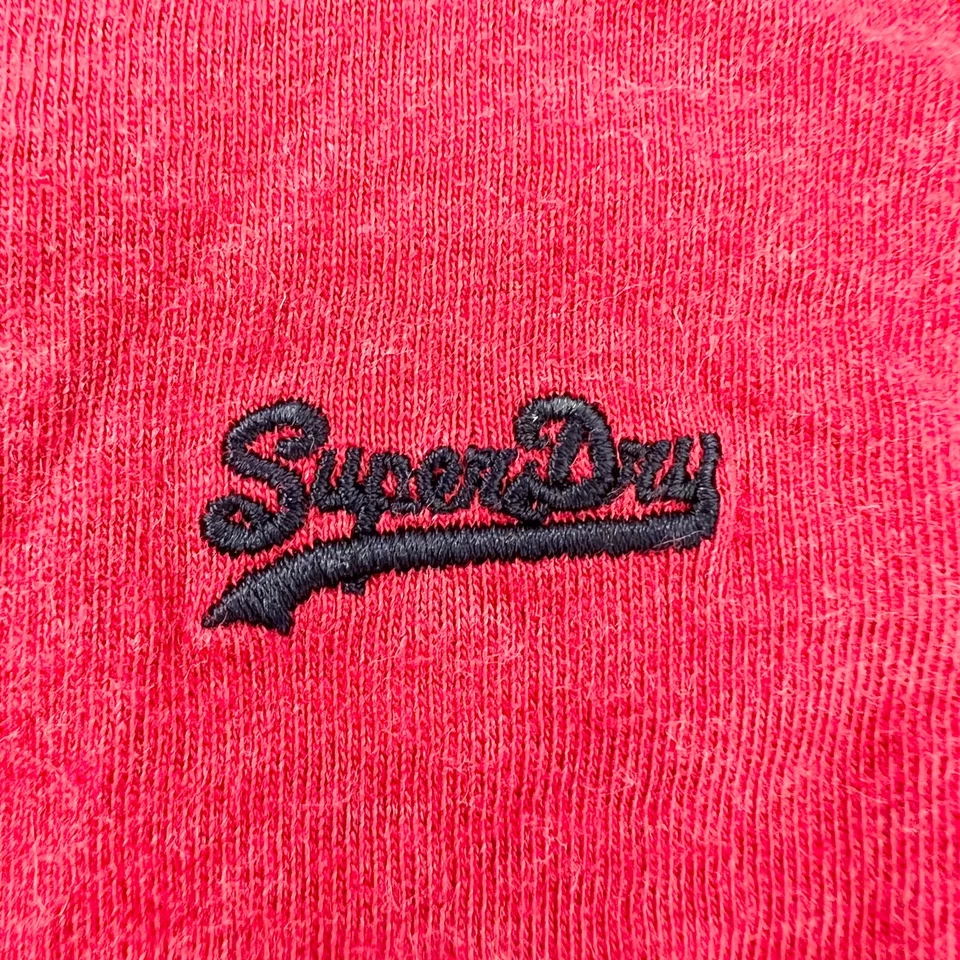 SUPERDRY Men's Sz L Red/Navy Long-Sleeve Vintage Baseball Henley Shirt NWT--READ - Image 4 of 4