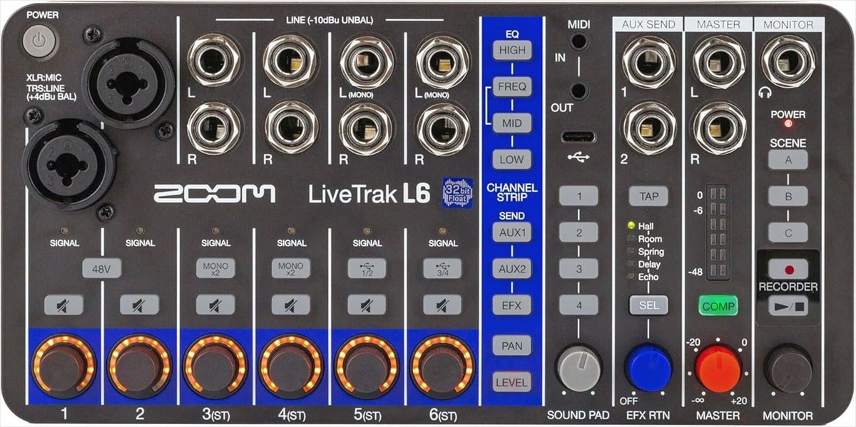 ZOOM LiveTrak L6 32bit 10in/12tracks MIDI Digital Mixer Japan NEW | eBay ZOOM LiveTrak L6 32bit 10in/12tracks MIDI Digital Mixer Japan NEW | eBay