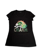 No Boundaries Custom St. Patrick’s Lucky Charm Pot of Gold Graphic Tee Juniors M