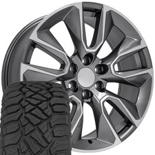 5916 22x9 Gunmetal Oe Wheels 28545r22 Rt Tires Set 6x139.7 28et