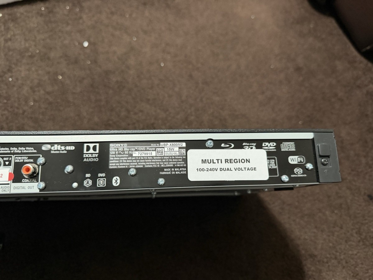 Sony UBP-X800M2 4K UHD Blu-ray Player - Black for sale online | eBay