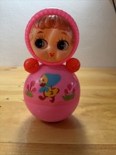 Vintage Original Nevalyashka doll. Roly Poly-Wobble USSR 8" Damaged But Working