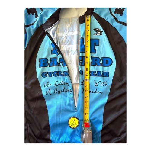 Maglia Fat Bastard Cycling Team Uomo 5 XL Austin Powers Blu Nero Cerniere Nuova con etichette - Foto 15 di 19