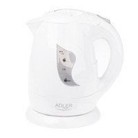 Adler AD 08 Wasserkocher 850 W - 1 L, 360° Drehbar, Weiß