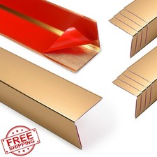 Heainaiyoo 8pk L Molding Corner Guards Gold 45" Peel and Stick 90 