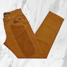JECKERSON Jeans Uomo Toppe Alcantara Terra Di Siena Marroni Tg 36 / 50 ITA