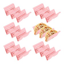 6 Pezzi Supporti per Taco, Supporto per Taco Cavo in Plastica per Forniture per Feste, Rosa