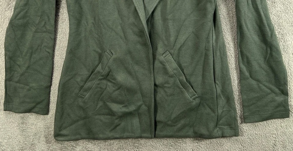 MATTY M Jacket Womens Knit Boyfriend Blazer Size Medium Sage Green Jacket NWT - Image 3 of 4