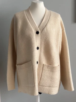 ZARA ★ LANGE STRICKJACKE ★ CARDIGAN ★ ECRU ★ GR.S ★ - Bild 1 von 4