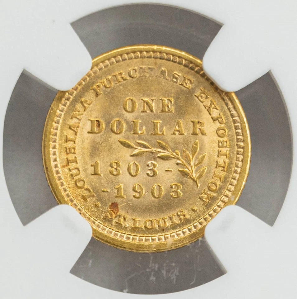 1903 $ Gold Jefferson Dollar Louissiana Purchase MS67 NGC 949569-21 - Image 4 of 4