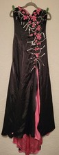 Black and Fuchsia Prom Dress