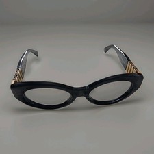 Brille Versace Gianni Damen Gestell 408/B Col 852 Schwarz/Gold Gebraucht 