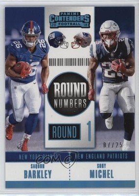 2018 Panini Contenders Platinum 7/25 Sony Michel Saquon Barkley Rookie RC 5w7