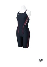 Mizuno One-piece Swimsuit Exersuit Half Suit Women's Black/Pink sizeXS