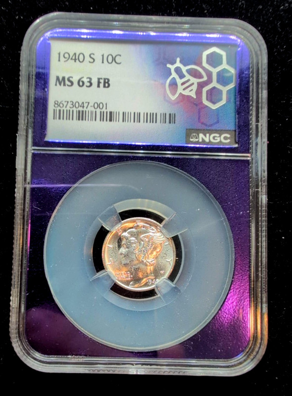 1940 S 10C MS 63 FB NGC MERCURY Dime Silver