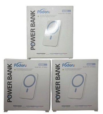 3X Podoru Magnetic Wireless Charging Power Bank 10000mAh KT-D003 Black