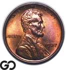 1927 Lincoln Cent Wheat Penny Philadelphia Gem BU Red Brown Toned