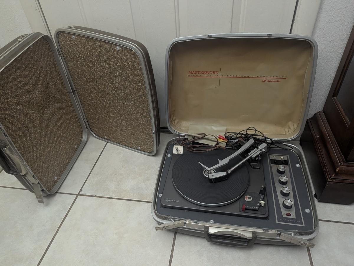 Vintage Masterwork MK II Garrard Phonograph Suitcase System | eBay