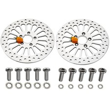 1 Piece Front Rotor and 1 Piece Rear Rotor 11.5'' set for Harley Davidson Tou...