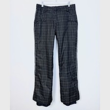 Obermeyer Ski Pants Insulated Method Black Windowpane Check Plaid 29.5L sz 6/S