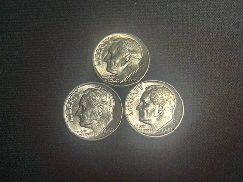 1949-PDS Silver Roosevelt Dimes BU